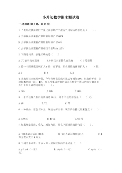 小升初数学期末测试卷精品【夺冠】.docx
