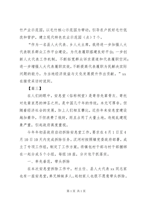 优秀人大代表先进事迹5篇.docx