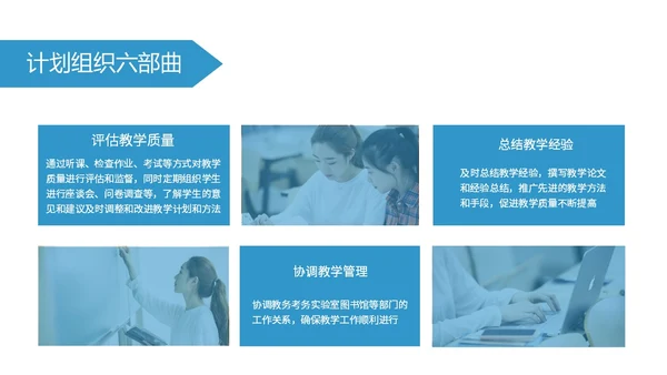蓝色简约风学校教学常规管理培训PPT课件教师培训