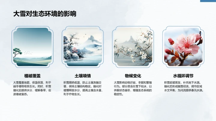 二十四节气大雪PPT模板