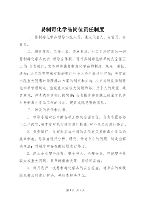 易制毒化学品岗位责任制度.docx