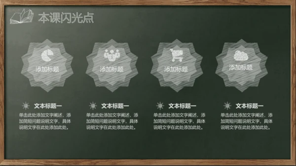 开始上课教师粉笔说课教学黑板PPT模板