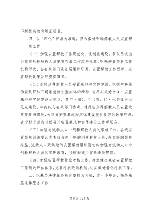 全省司法行政基层工作要点.docx
