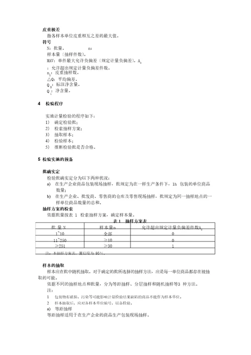 定量包装商品净含量计量检验规则