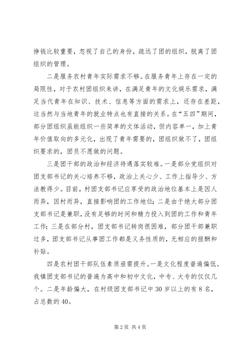 乡镇基层团组织建设情况调研报告.docx