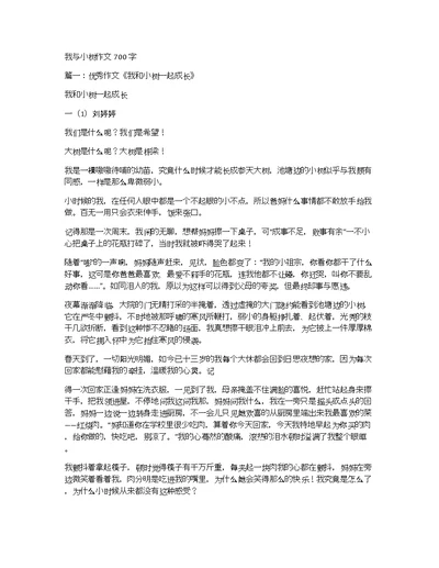 我与小树作文700字