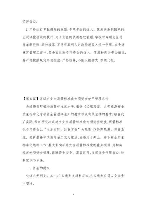 专项资金管理制度文档(10篇).docx