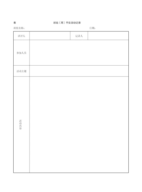 班组(周)安全活动记录(含内容).docx