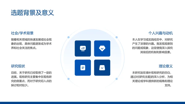 蓝色简约风毕业论文答辩PPT