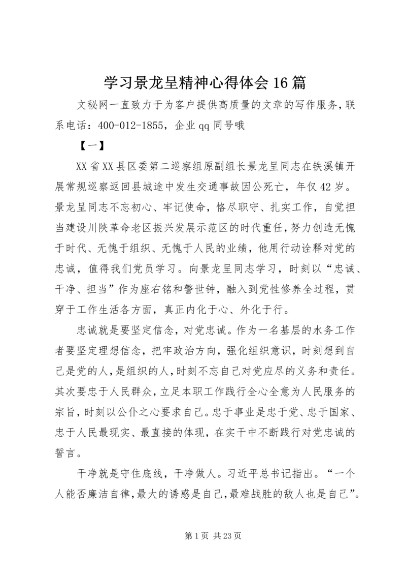 学习景龙呈精神心得体会16篇.docx