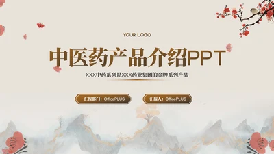 棕色中医药产品介绍PPT模板