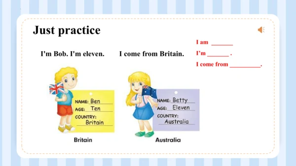 Unit 1  We have new friends Lesson 1 - Lesson 2 课件