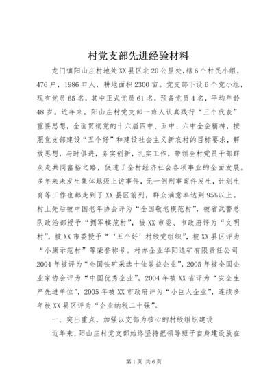 村党支部先进经验材料.docx