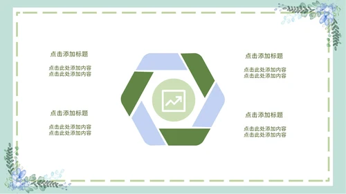 绿色简约文艺小清新水彩植物教学课件PPT模板