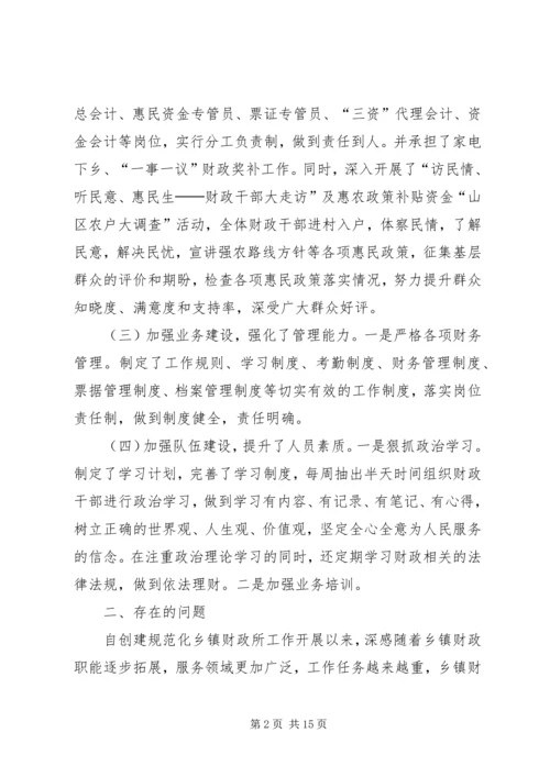 乡镇财政所规范化建设情况汇报.docx