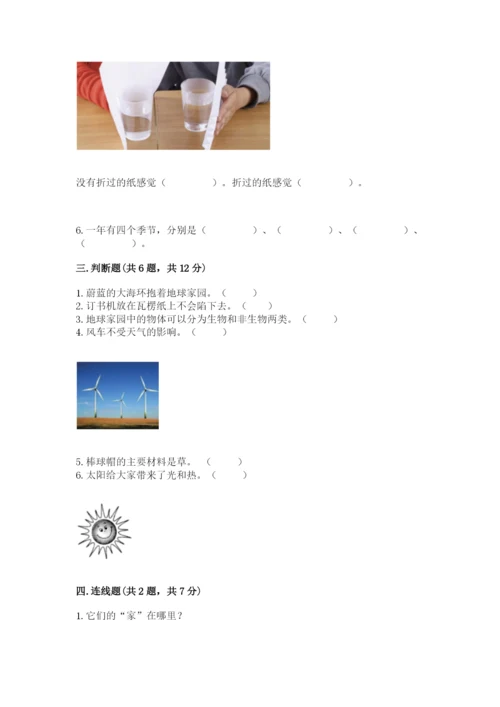 教科版小学二年级上册科学期末测试卷【综合题】.docx