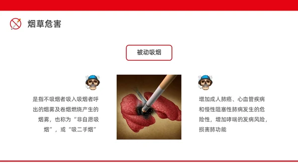 红色水彩简约商务控烟企业培训PPT课件禁烟