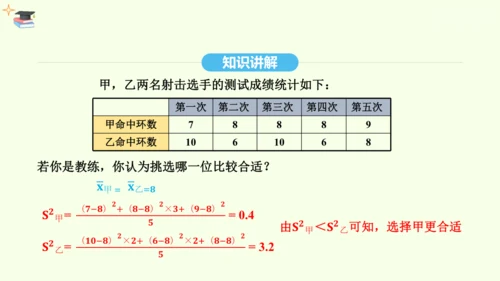 20.2数据的波动程度课件（共23张PPT） 2025年春人教版数学八年级下册