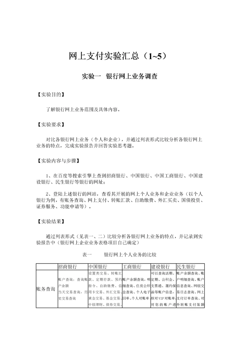 网上银行与电子支付实验报告.docx