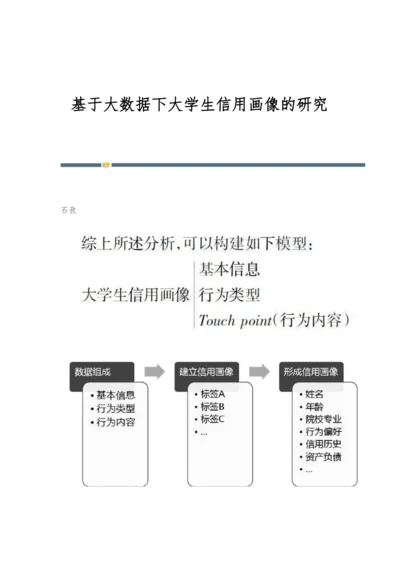 基于大数据下大学生信用画像的研究.docx