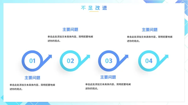 蓝色渐变简约工作总结PPT模板