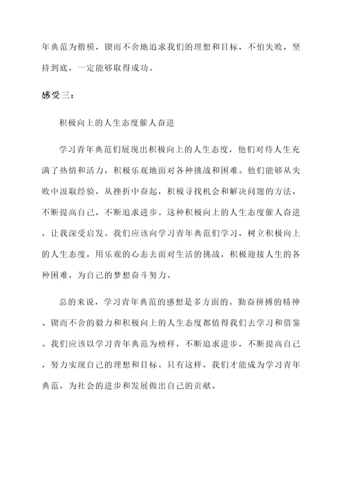 对于学习青年典范的感想