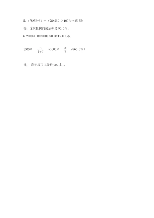 苏教版六年级下册数学期中测试卷（考点提分）.docx