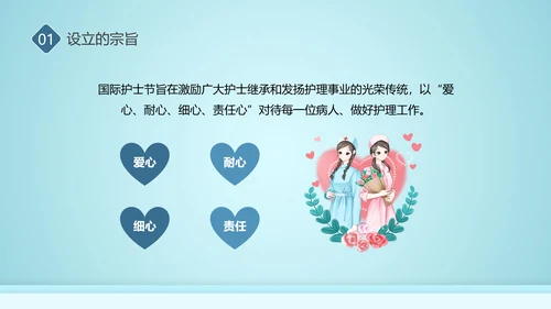南丁格尔最美护士节ppt模板