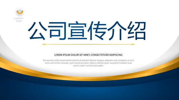 蓝色公司简介企业宣传工作总结PPT
