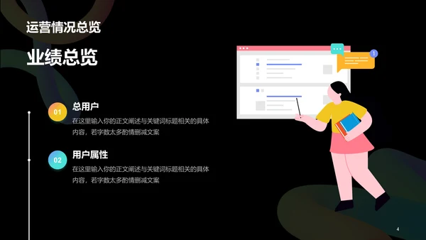 黑色创意酷炫运营工作汇报PPT