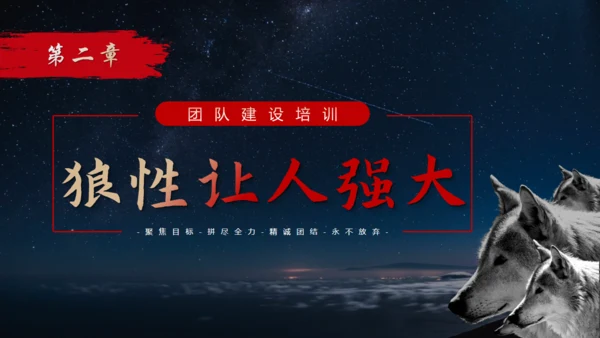 如何打造狼性团队培训狼文件通用PPT模板
