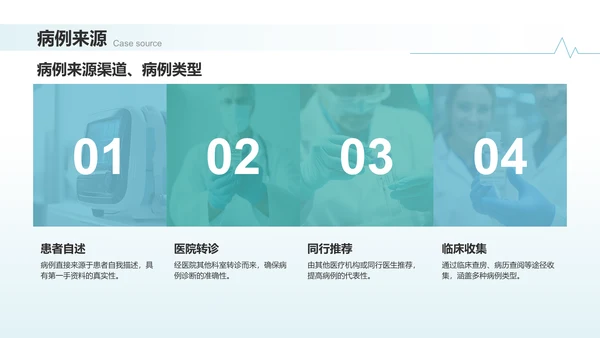 蓝色商务风临床实习病例汇报PPT模板
