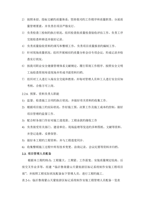 广告导视标识系统关键工程综合施工组织设计.docx