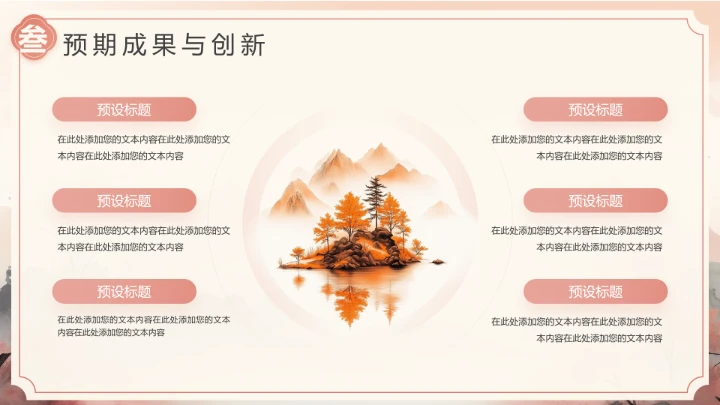 国潮山水风毕业答辩开题报告PPT通用模板