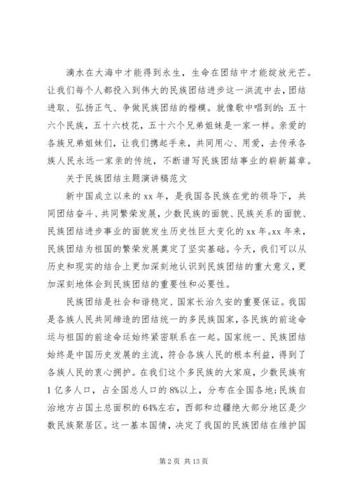 关于民族团结主题演讲稿范文.docx