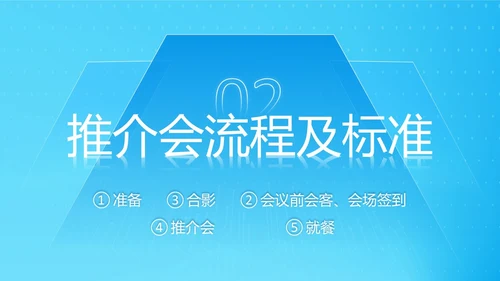 蓝色简约商务公司员工接待流程培训PPT模板