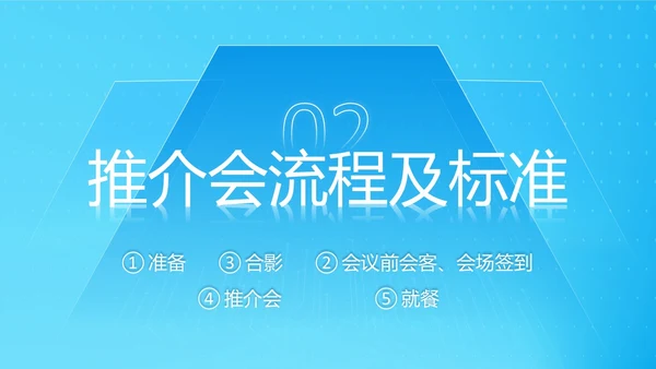 蓝色简约商务公司员工接待流程培训PPT模板