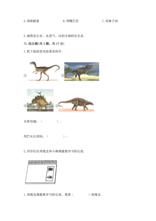 教科版一年级上册科学期末测试卷及下载答案.docx