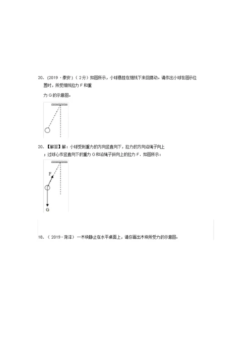 全国物理中考试题分类汇编五：力、弹力、重力含解析