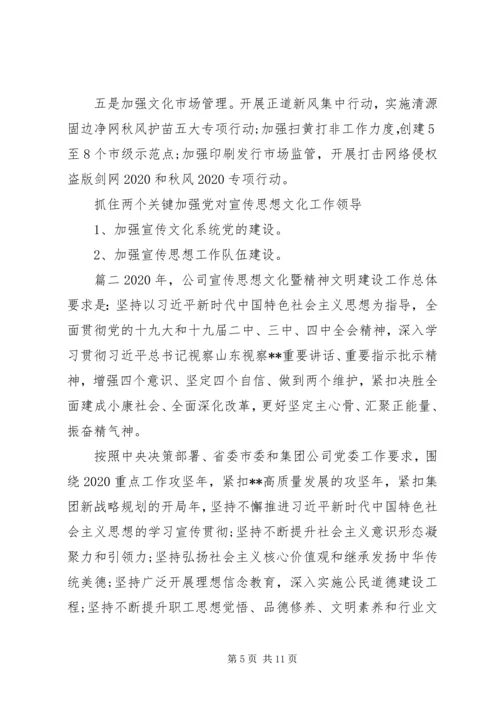 关于宣传思想工作重点汇总.docx