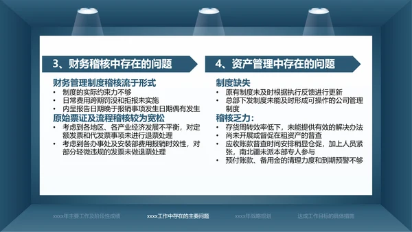 蓝色简约财务总监工作汇报PPT模板