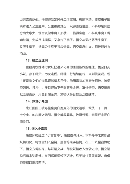 名著复习《西游记》知识汇总与考点速练.docx