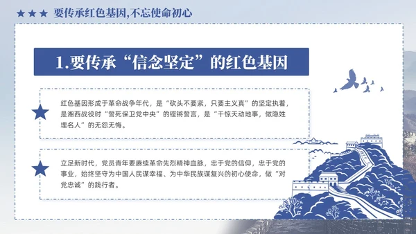 蓝色政党做一名新时代优秀的青年党员党课PPT党建