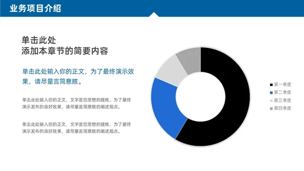 蓝色商务简约商业计划书项目招商PPT模板