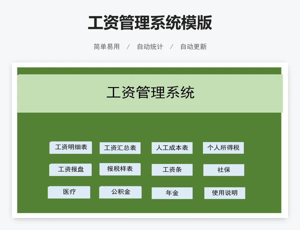 工资管理系统模版