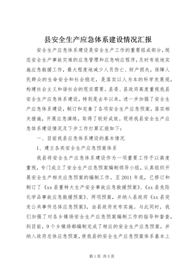 县安全生产应急体系建设情况汇报.docx