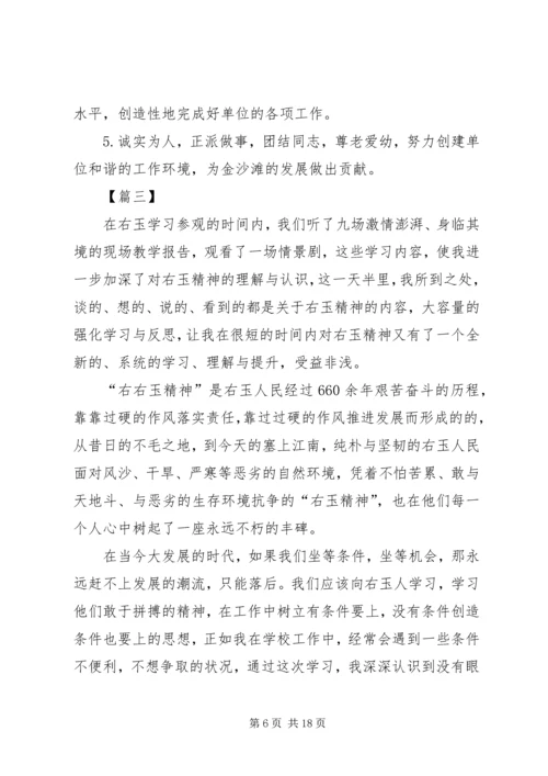 学习右玉精神心得体会六篇.docx