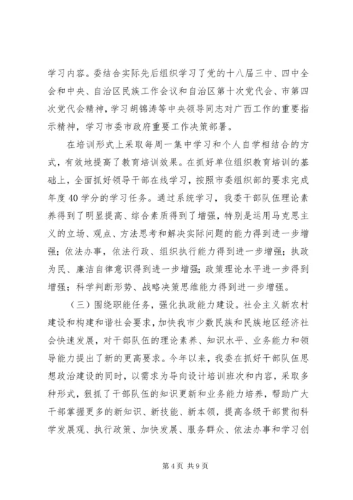 市民委XX年干部教育培训工作总结及工作计划.docx