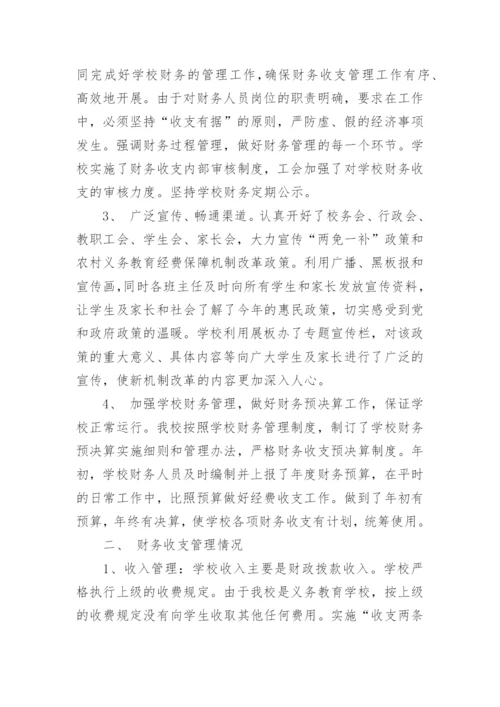 学校财务自查报告.docx