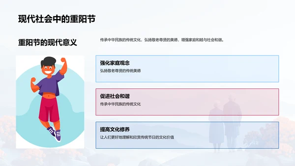 重阳节文化讲解PPT模板
